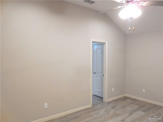 502 Castillos Y Diamantes St, Mission, TX 78572 - unfurnished room featuring light wood-type flooring, baseboards, and vaulted ceiling