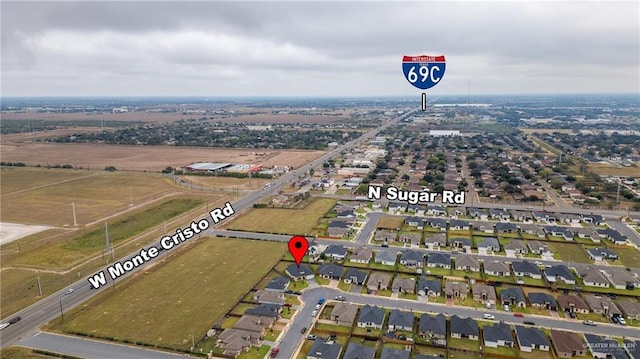1801 Stardust Ln, Edinburg, TX 78541 - aerial view of property and surrounding area
