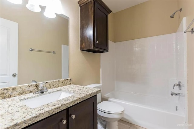2805 E Garfield Ave, Alton, TX 78573 - full bath with  shower combination, toilet, vanity, and tile patterned flooring