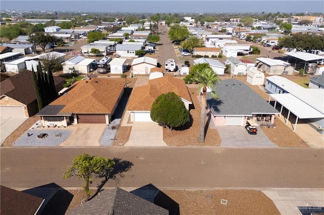 drone / aerial view with a residential view