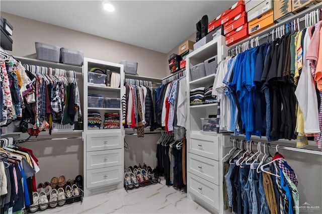 view of walk in closet