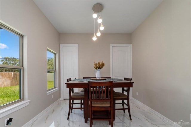 view of dining room