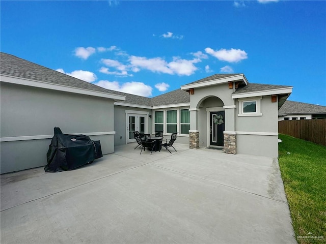 exterior space featuring a patio area and french doors