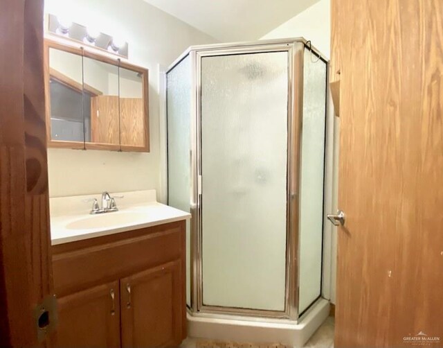 4014 Lark Dr, Mission, TX 78572 - bathroom featuring vanity and a shower stall