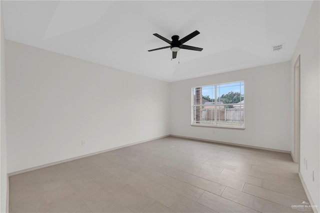 3621 Xenops Ave, Mcallen, TX 78504 - empty room with ceiling fan, visible vents, and baseboards