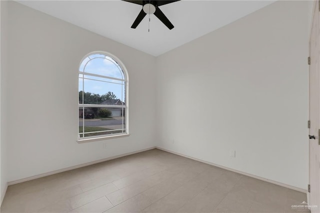 3621 Xenops Ave, Mcallen, TX 78504 - empty room featuring baseboards and ceiling fan