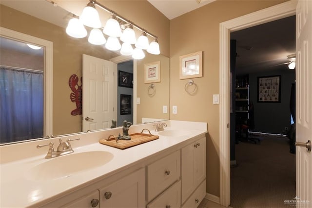 bathroom featuring vanity