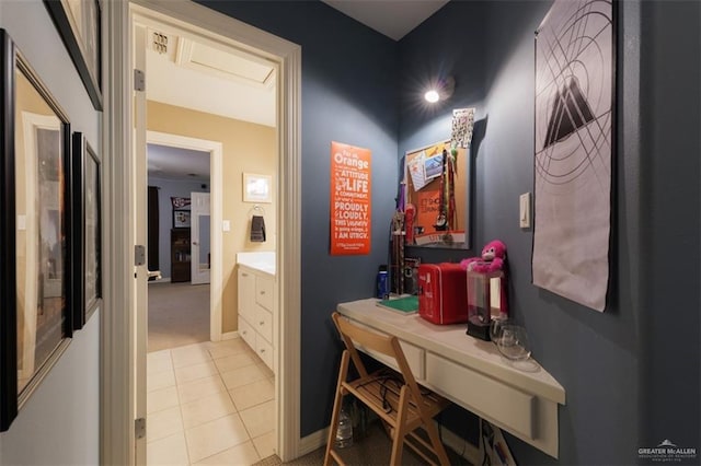 bathroom featuring tile patterned flooring