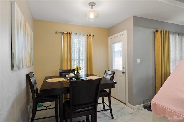 view of dining room