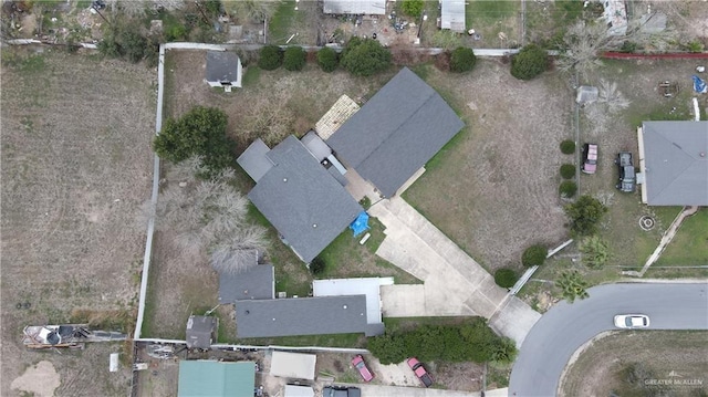 aerial view featuring a residential view