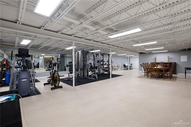 view of exercise room