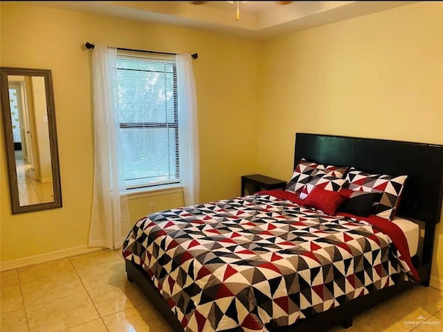 view of tiled bedroom