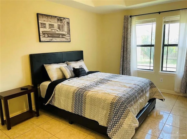 view of tiled bedroom