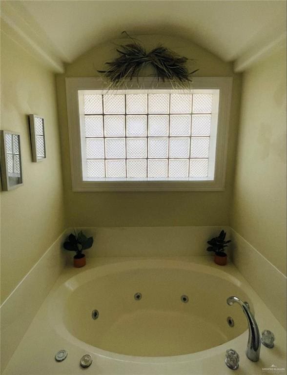 bathroom with a bath