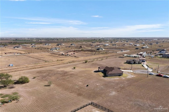 drone / aerial view with a rural view