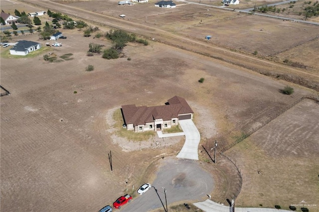 aerial view featuring a rural view