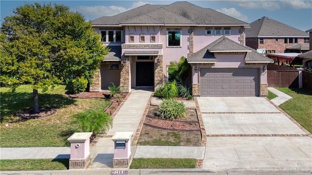 view of front facade with a garage