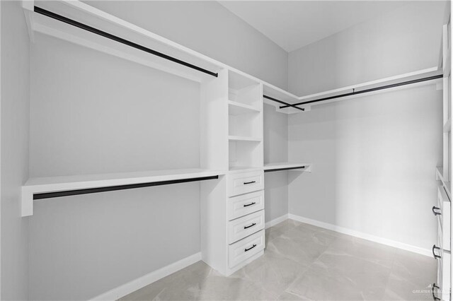 view of walk in closet