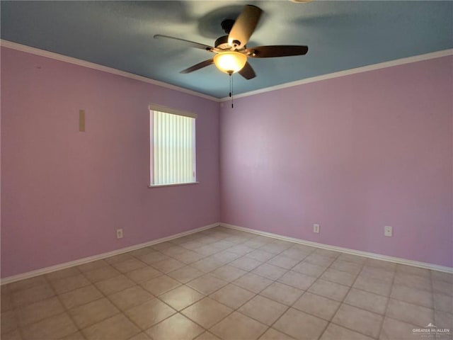 1802 N 17th St, Harlingen, TX 78550 - empty room with ceiling fan and ornamental molding