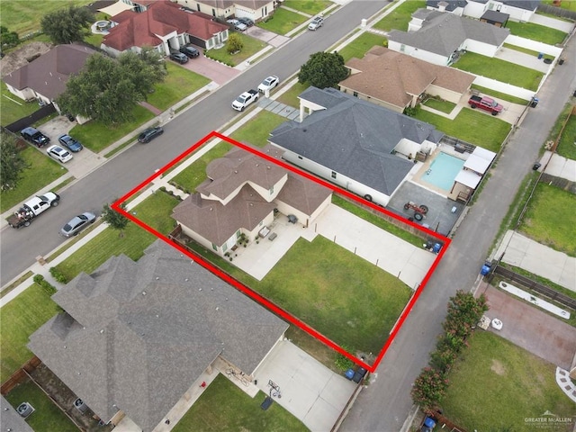 3120 La Puerta Ave, Edinburg, TX 78541 - aerial view of residential area with property parcel outlined