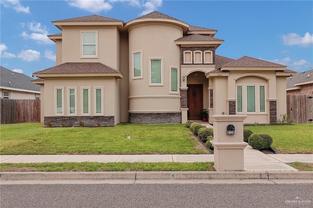 3120 La Puerta Ave, Edinburg, TX 78541 - view of front of home with stucco siding and stone siding
