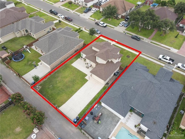 3120 La Puerta Ave, Edinburg, TX 78541 - aerial view of residential area featuring property boundaries highlighted