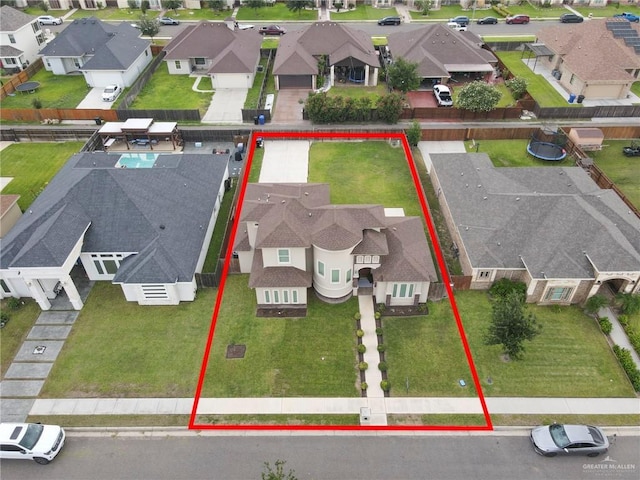 3120 La Puerta Ave, Edinburg, TX 78541 - aerial view of residential area featuring property parcel outlined