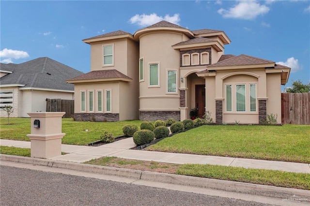 3120 La Puerta Ave, Edinburg, TX 78541 - view of front of property featuring stucco siding and stone siding