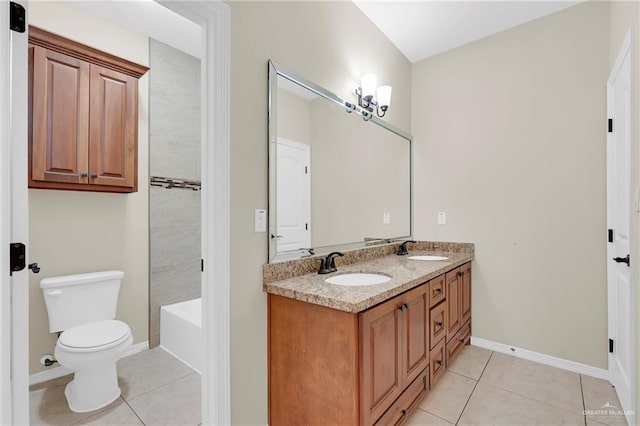 3120 La Puerta Ave, Edinburg, TX 78541 - full bath with tile patterned floors and double vanity