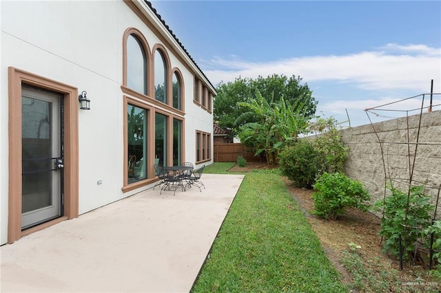 view of yard featuring a patio area