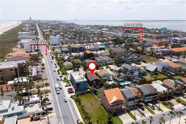 130 E Gardenia St, South Padre Island, TX 78597 - aerial view featuring a water view