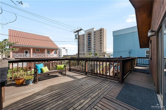 130 E Gardenia St, South Padre Island, TX 78597 - view of wooden terrace