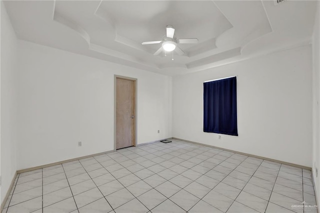 3019 Floresta St, Edinburg, TX 78541 - spare room with a raised ceiling and ceiling fan