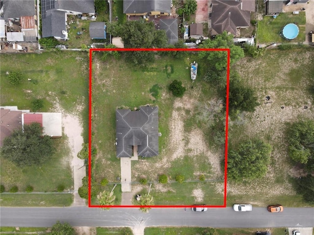 3019 Floresta St, Edinburg, TX 78541 - aerial overview of property's location with property parcel outlined