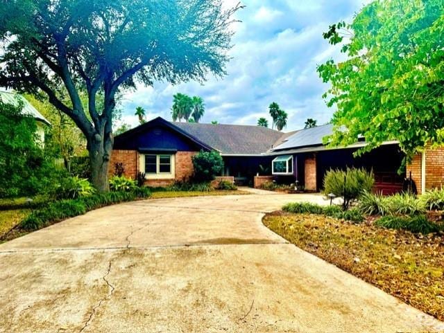 view of ranch-style home