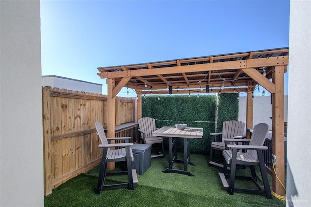 view of patio / terrace with fence