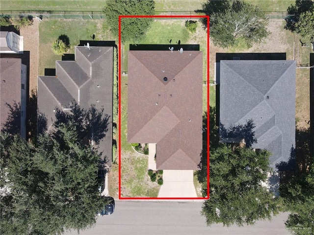 517 Gemini St, Mission, TX 78572 - aerial view of property's location featuring property parcel outlined