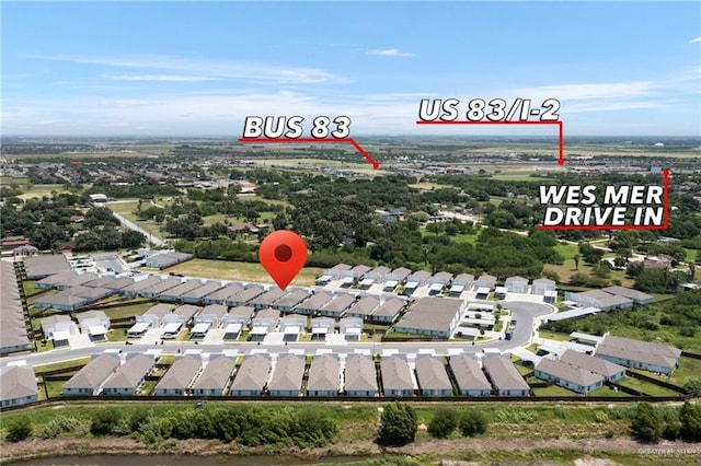 3808 Bella Costa Dr, Weslaco, TX 78596 - aerial view of property's location with nearby suburban area