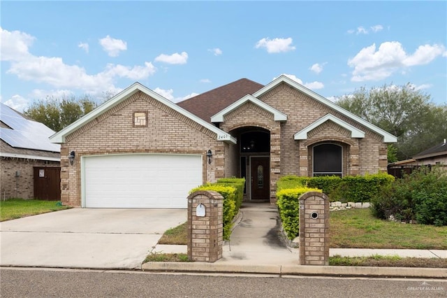 view of front of home featuring a garage