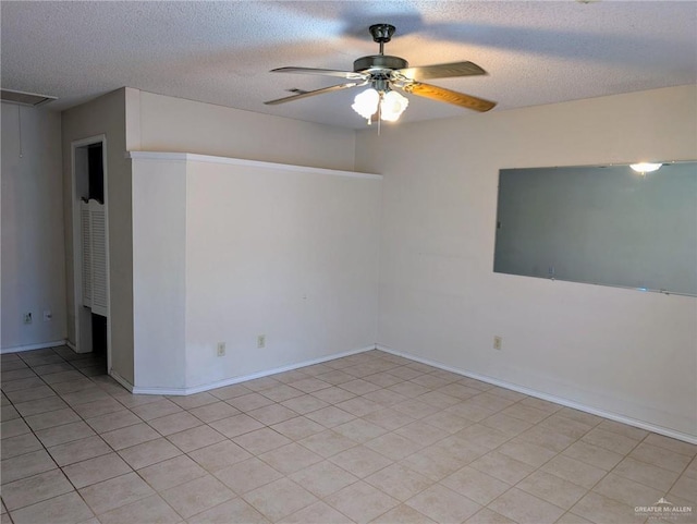 109 Green Gate Cir N, Palmview, TX 78572 - spare room featuring a ceiling fan and a textured ceiling