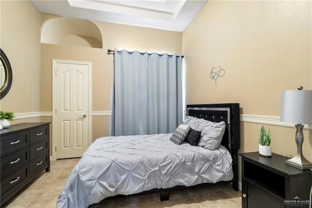 1625 Gabriels Lndg, Harlingen, TX 78550 - bedroom with light tile patterned flooring and a raised ceiling