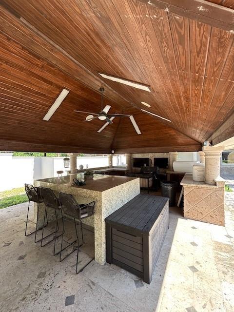 2417 E 28th St, Mission, TX 78574 - view of patio / terrace with a ceiling fan