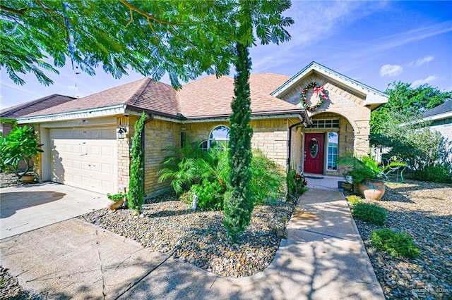 ranch-style house with a garage