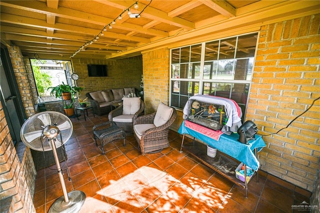 view of patio / terrace with an outdoor living space