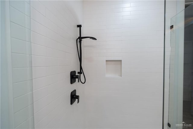 room details with tiled shower