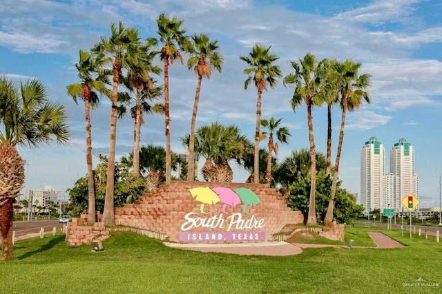111A E Oleander St, South Padre Island, TX 78597 - community / neighborhood sign with a lawn