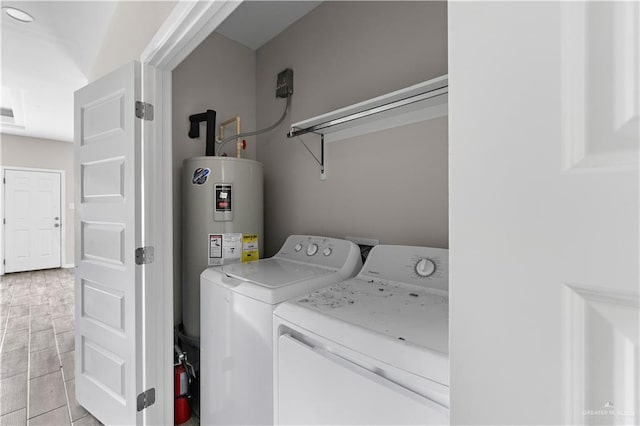 912 Kentucky St, Alton, TX 78573 - washroom featuring washing machine and dryer and electric water heater