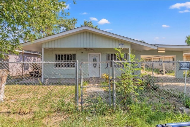 2606 Lissner Ave, Donna, TX 78537 - view of front facade with a gate and ceiling fan
