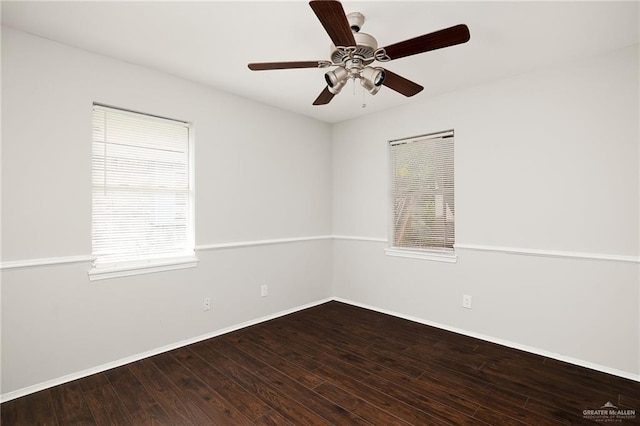 904 S Diplomat Dr, Pharr, TX 78577 - spare room featuring wood-type flooring and a ceiling fan