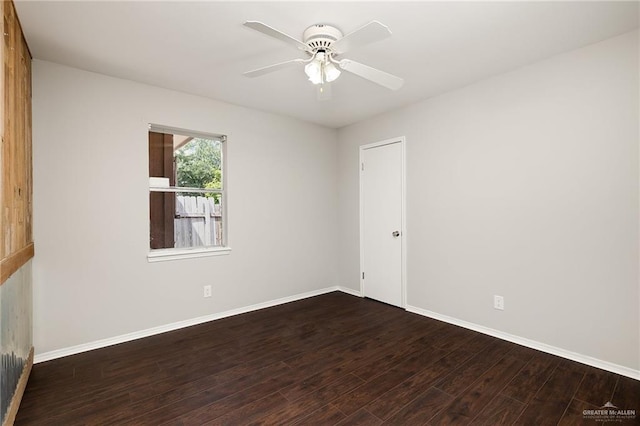 904 S Diplomat Dr, Pharr, TX 78577 - spare room featuring wood finished floors and a ceiling fan
